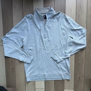 johnnie-O Men's Heather blue Zip-Up Sweater